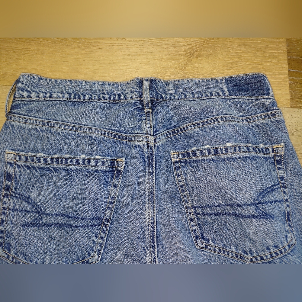 American Eagle Outfitters Light Blue Flare Baggy Jeans Super High Rise Sz 6 - Picture 15 of 15
